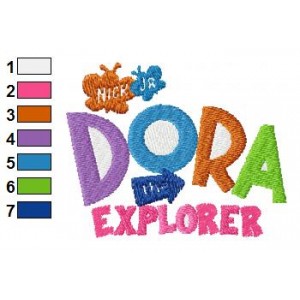 Dora Logo Embroidery Design
